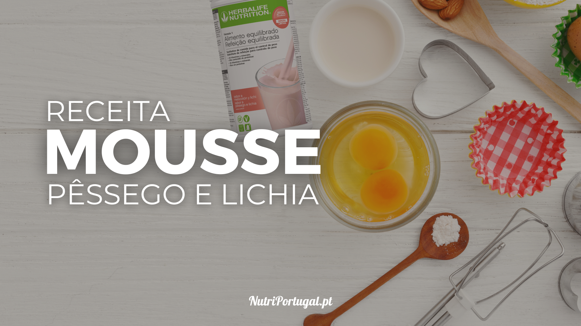 Mousse de Pêssego e Líchia (Vegana)