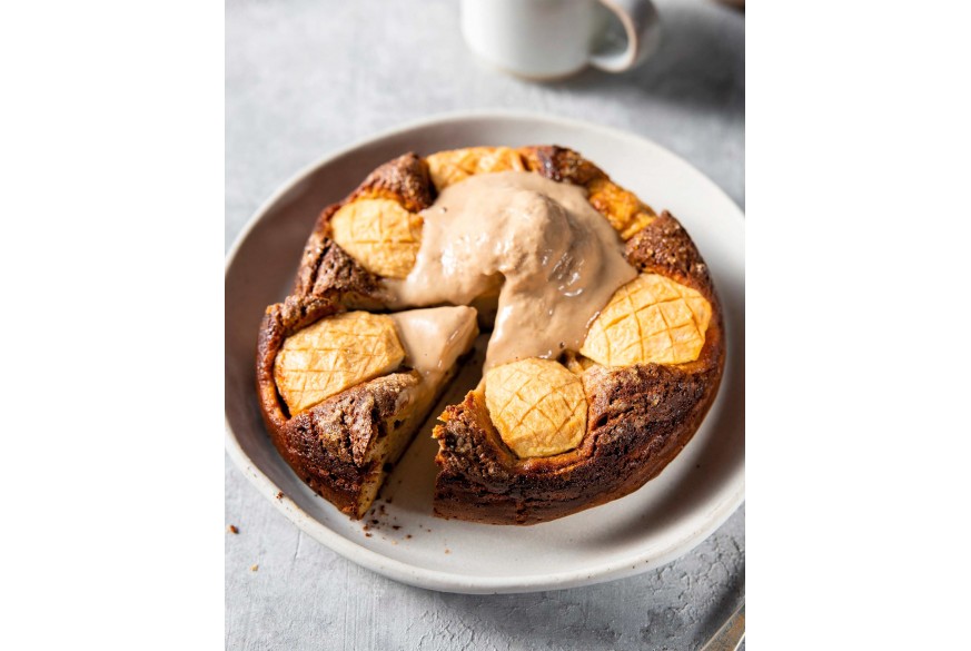 Tarte de Maçã Quente e Fria com Gelado de Café